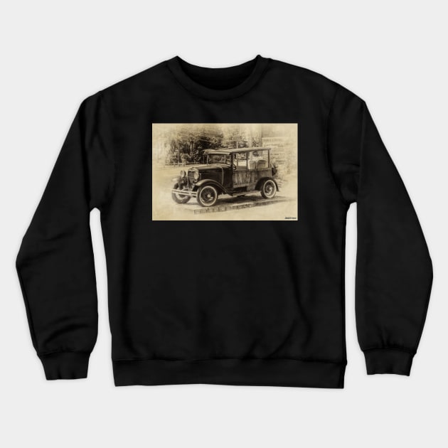 Old Jalopy in Wiscasset Crewneck Sweatshirt by kenmo